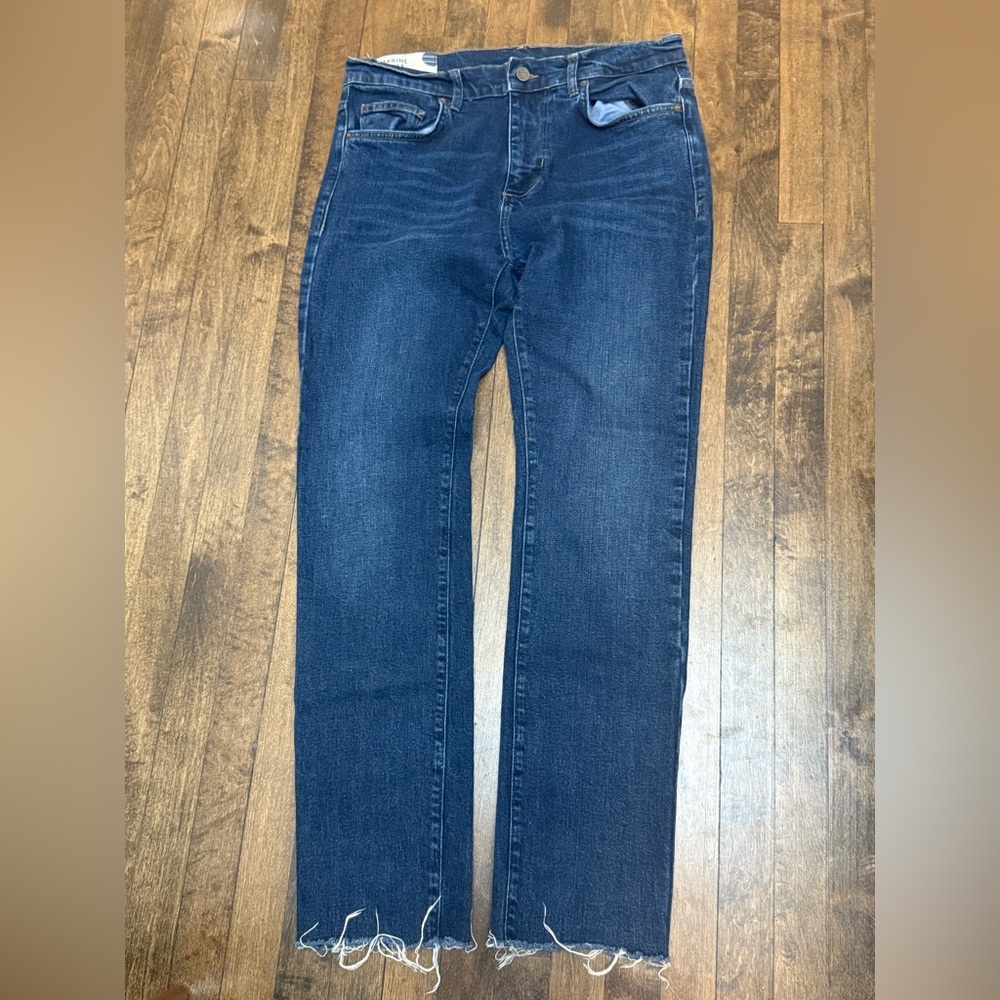 Marine Layer Men's Slim Jeans in Dark Blue Size 34 x 32